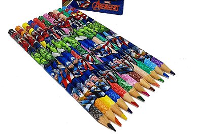 Lapis de Cor 12 Cores Avengers Vingadores Molin Colorir
