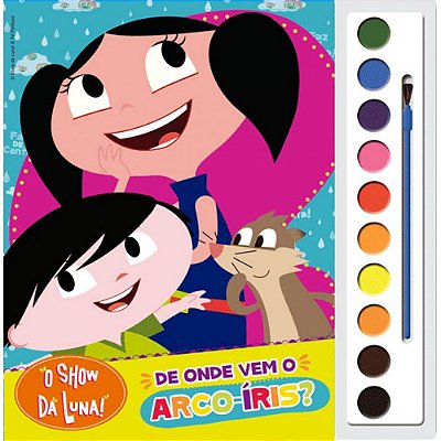 Livro Aquarela Show da Luna Atividade Colorir Infantil