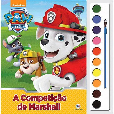 Livro Aquarela Patrulha Canina Atividade Colorir Infantil