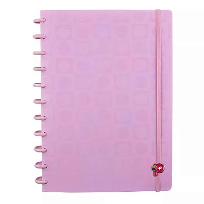 Caderno Breeze Pastel Grande - Rosa Pastel