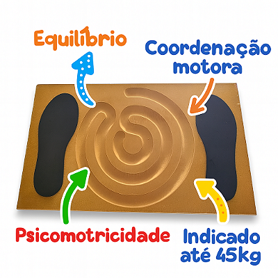 Prancha de Equilibrio Espiral Psicomotricidade Infantil Carimbras