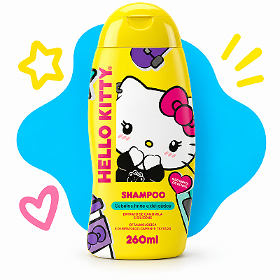 Shampoo Infantil Hello Kitty Cabelos Finos e Claros 260ml