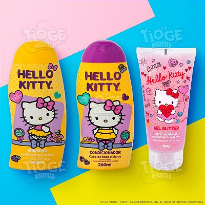 Gel Glitter Infantil Hello Kitty Corpo E Cabelos 80G