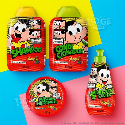 Kit Magali Infantil Cabelos Ondulados e Cacheados Shampoo + Condicionador + Umidificador de Cachos + Máscara Hidratante