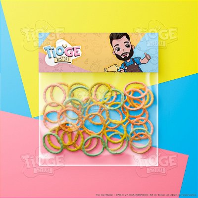 Elásticos para Cabelo Pequeno (Xuxinha/Rabicó) Estilo Boleado Colorido Pastel 40 und