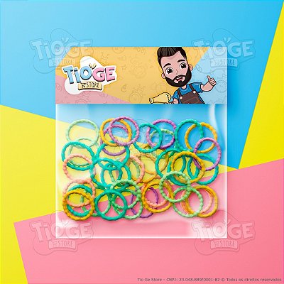 Elásticos para Cabelo Pequeno (Xuxinha/Rabicó) Estilo Boleado Colorido Inverno 40 und
