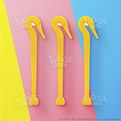 Kit 3 Removedores e Cortadores de Elásticos de Cabelo para Crianças / Tranças Amarelo