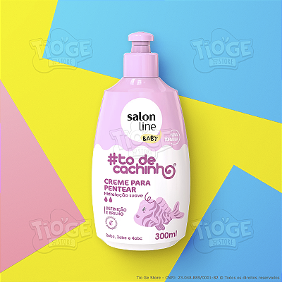 Creme Para Pentear Bebê Infantil #ToDeCachinho Baby Cabelos Ondulados, Cacheados e Crespos 300ml