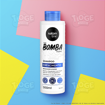 Shampoo Crescimento SOS Bomba Original Todos os Tipos de Cabelos 300ml