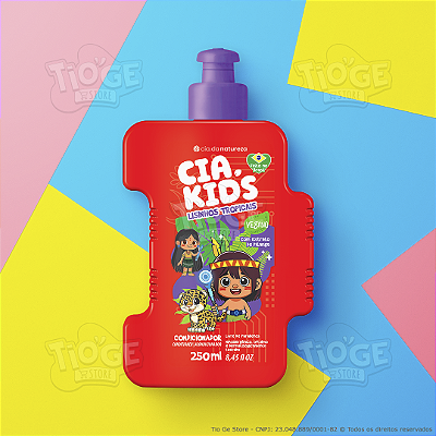 Condicionador Infantil Lisinhos Tropicais Cia Kids Vegano Cabelos Lisos 250ml