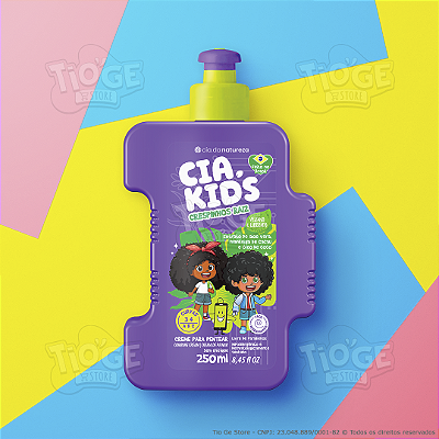 Creme para Pentear Infantil Crespinhos Raíz Cia Kids Vegano Cabelos Cacheados e Crespos 250ml