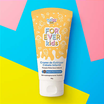 Creme de Estilizar Cabelo Infantil Pomada Capilar Efeito Matte Natural Para Criança Vegano Forever Kids Tio Ge Store 90g