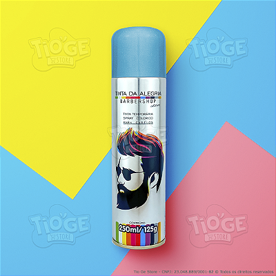 Tinta Spray Temporária Profissional para Colorir Cabelo Azul Metálica 250ml