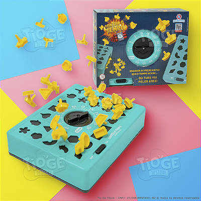 Jogo Recreativo Contra o Tempo Desafio de Montar Peças no Tabuleiro Rápido Toda Família Interação em Grupo