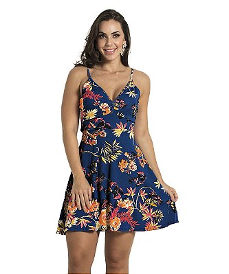 Vestido viscose estampado