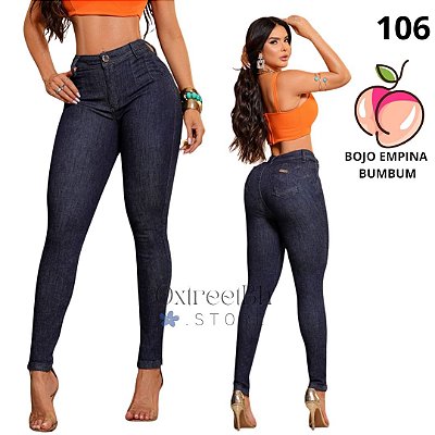 Calça azul marinhho estilo social com lycra