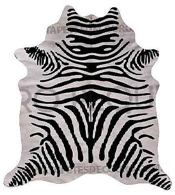 Tapete Pele Bovina Serigrafada - Zebra