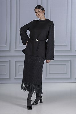 TOP TRICÔ COM CINTO