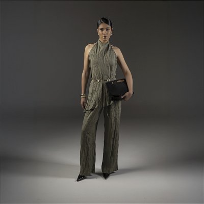 CALÇA PIJAMA LINHO AMASSADO