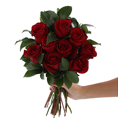 *Buquê P 9 Rosas Vermelhas