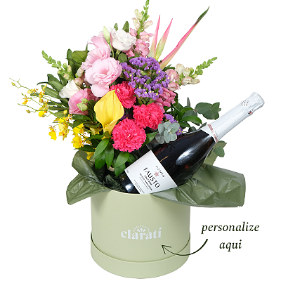 Kit Buquê de Flores + Espumante Fausto