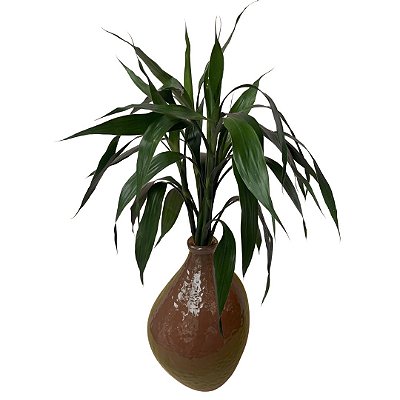 Bambú da Sorte no Vaso Marrom G