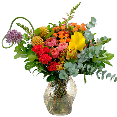 Escolha da Florista no Vaso Âmbar