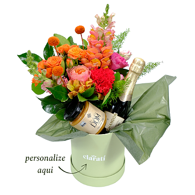 Kit Buquê P + Doce de Leite + Chandon