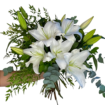 *Buquê de Lírios Brancos