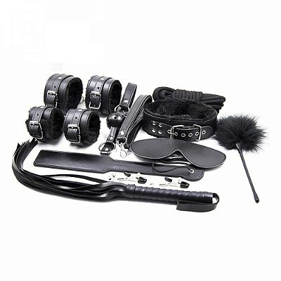KIT SADO SENSAÇÕES DE LUXO - BDSM 10 PEÇAS