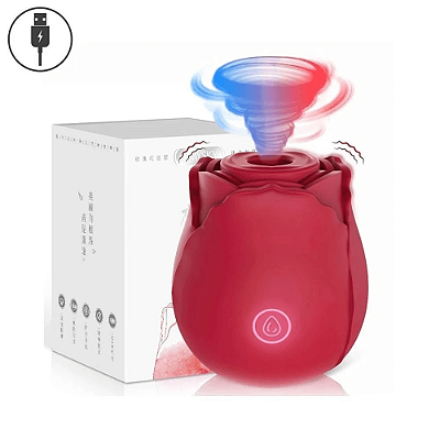 VIBRADOR - ESTIMULADOR SUCÇÃO ROSE 10 VIBRAÇÕES E SUCÇÕES