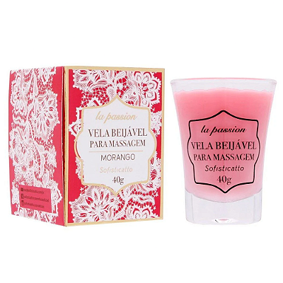 VELA PARA MASSAGEM MORANGO 40G - SOFISTICATTO