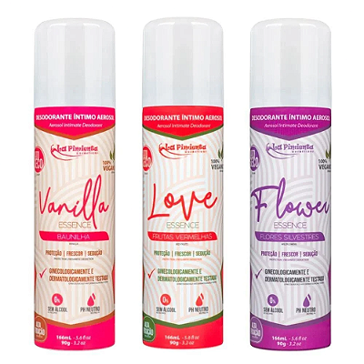 DESODORANTE ÍNTIMO ESSENCE - FRAGRÂNCIAS AEROSOL 166ML -  LA PIMIENTA