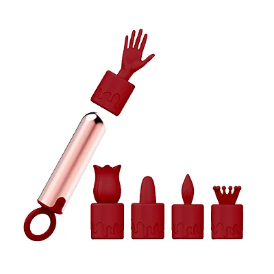 CAPSULA VIBRATORIA COM 5 ACESSORIOS