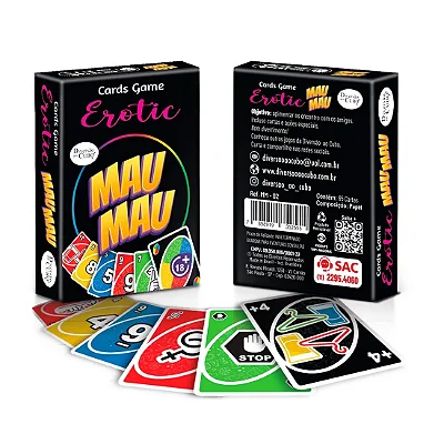 UNO MAU MAU EROTIC JOGO DE 65 CARTAS - DIVERSÃO AO CUBO