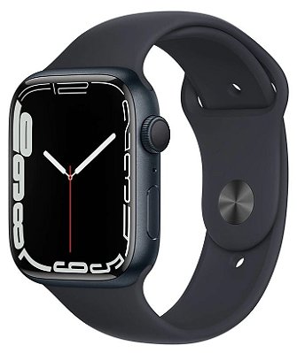 Apple Watch Series 7 45mm Preto GPS Tela Retina OLED Processador S7