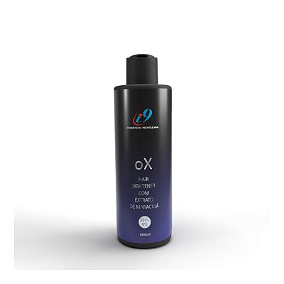 Ox Hair Linghtener 900ml: Com Extrato de maracujá 30 VL 9% de Peróxido  de Hidrogênio.