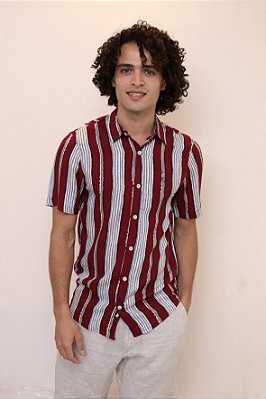 Camisa de botão masculino em viscose - Kepler