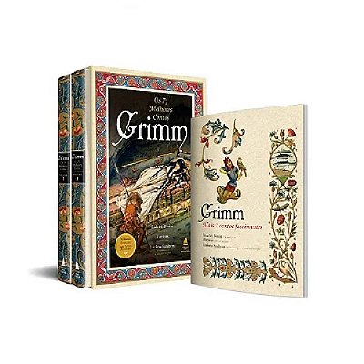 Box Os 77 melhores contos de Grimm - Capa dura + Livreto