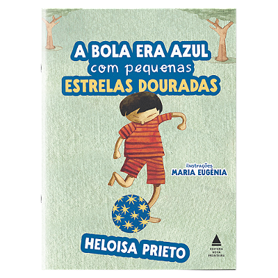 A bola era azul com pequenas estrelas douradas