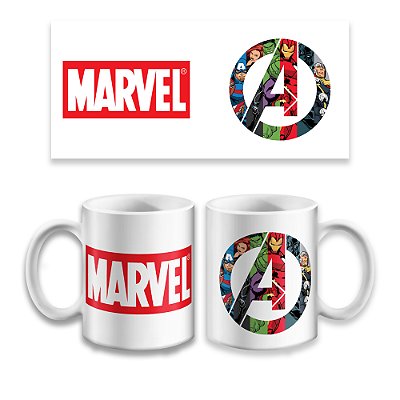 Caneca Logo Marvel Avengers