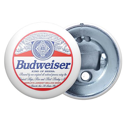 Abridor de Garrafas com Imã Budweiser 55mm