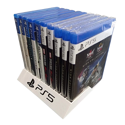 Suporte Organizador para Jogos de PS5 Branco