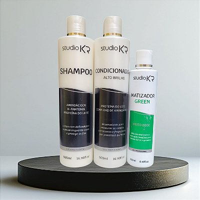 Shampoo + Condicionador + Matizador Verde