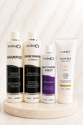 Shampoo + Condicionador + Hidratação 7 Oléos + Matizador Violeta