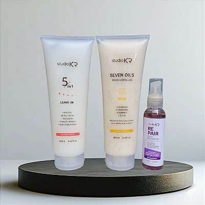 Hidratação 7 Oléos + Protetor térmico + Reparador de pontas