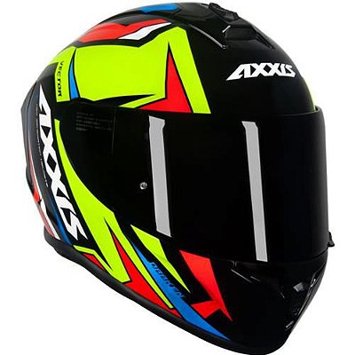 CAPACETE AXXIS DRAKEN VECTOR GLOSS PRETO/AMARELO