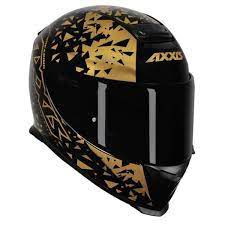 CAPACETE AXXIS EAGLE BREAKING GLOSS PRETO/DOURADO