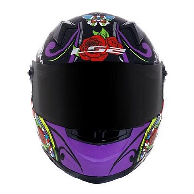 CAPACETE LS2 FF358 PIGMENT MATTE BLK/VIOLET