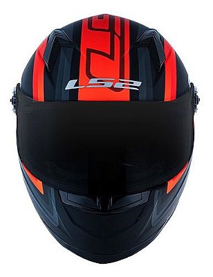 CAPACETE LS2 FF358 SIGMA MATTE BLK/FLUOR ORANGE